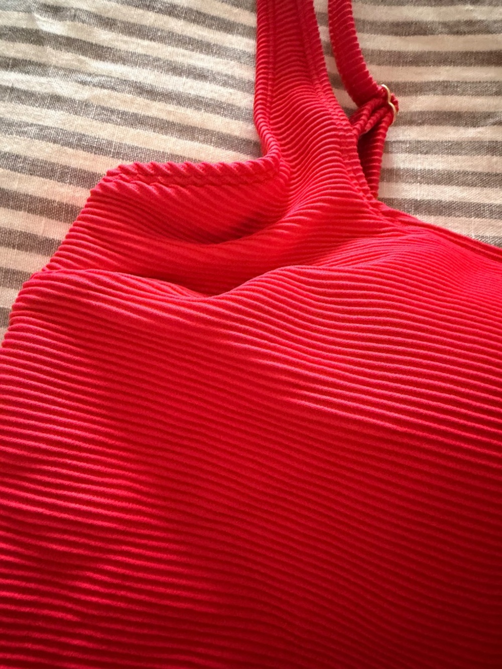 Like New Summersalt 'The Seaway' Square Neck Red One Piece US-12 - Picture 2 of 5